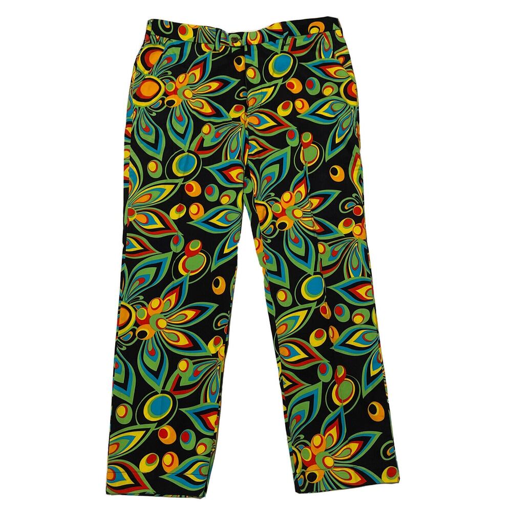Loudmouth Golf Pants Mens 38 Shagadelic Black‎